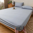 GobekUsa Coarse Cloth Prue Cotton Queen Fitted Sheet Set with Pillowcases