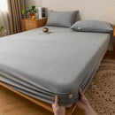GobekUsa Coarse Cloth Prue Cotton Queen Fitted Sheet Set with Pillowcases