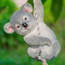 GobekUsa Cartoon Koala Panda Swinging Garden Sculpture Decoration