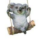 GobekUsa Cartoon Koala Panda Swinging Garden Sculpture Decoration