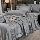 GobekUsa Eucalyptus Fiber Jacquard Summer Quilt Set with Soft Silky Comforter, Sheet, Pillowcases