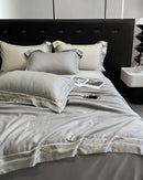 GobekUsa Eucalyptus Fiber Summer Quilt Bedding Set with Cool Feeling, Soft Silky Comforter & Bed Sheet Set