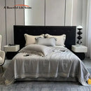 GobekUsa Eucalyptus Fiber Summer Quilt Bedding Set with Cool Feeling, Soft Silky Comforter & Bed Sheet Set