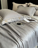 GobekUsa Eucalyptus Fiber Summer Quilt Bedding Set with Cool Feeling, Soft Silky Comforter & Bed Sheet Set