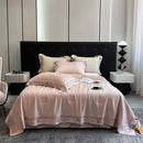 GobekUsa Eucalyptus Fiber Summer Quilt Bedding Set with Cool Feeling, Soft Silky Comforter & Bed Sheet Set