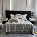GobekUsa Eucalyptus Fiber Summer Quilt Bedding Set with Cool Feeling, Soft Silky Comforter & Bed Sheet Set