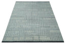 Gray, Silver and Ivory Traditional Hand Knotted 8x10 Wool Area Rug by The Rug Decor