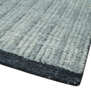 Gray, Silver and Ivory Traditional Hand Knotted 8x10 Wool Area Rug by The Rug Decor