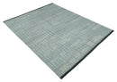Gray, Silver and Ivory Traditional Hand Knotted 8x10 Wool Area Rug by The Rug Decor