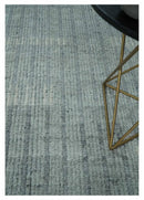 Gray, Silver and Ivory Traditional Hand Knotted 8x10 Wool Area Rug by The Rug Decor