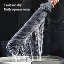 Gray silver easy spin mop with microfiber head for kitchen floors by Decorbites