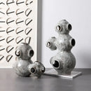 GobekUsa Abstract Planet Hollow Pipe Ceramic Ornament Figurine - Home Decor Accessory