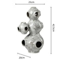 GobekUsa Abstract Planet Hollow Pipe Ceramic Ornament Figurine - Home Decor Accessory
