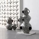 GobekUsa Abstract Planet Hollow Pipe Ceramic Ornament Figurine - Home Decor Accessory