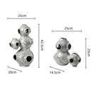 GobekUsa Abstract Planet Hollow Pipe Ceramic Ornament Figurine - Home Decor Accessory