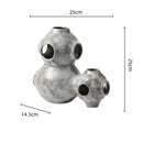 GobekUsa Abstract Planet Hollow Pipe Ceramic Ornament Figurine - Home Decor Accessory