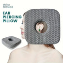 Gray textured comfort ear guard pillow bedroom cnh relief hole by Decorbites