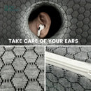Gray textured comfort ear guard pillow bedroom cnh relief hole by Decorbites