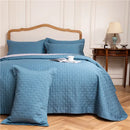 GobekUsa Egyptian Cotton Quilt Set, Reversible Bedspread, Luxe Coverlet, 3Pcs