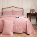 GobekUsa Egyptian Cotton Quilt Set, Reversible Bedspread, Luxe Coverlet, 3Pcs
