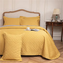 GobekUsa Egyptian Cotton Quilt Set, Reversible Bedspread, Luxe Coverlet, 3Pcs