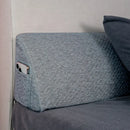 GobekUsa Bed Wedge Pillow Memory Foam Mattress Gap Filler with 2 Large Side Pockets