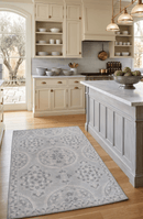 Gray Traditional Style Hand Tufted Wool Area Rug 5x8 - Plush Pile