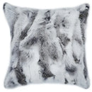 GobekUsa Gray Faux Rex Rabbit Fur Decorative Cushion Coverluxury Throw Pillow