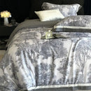 GobekUsa Jungle Print Flowers Bedding Set: Silky Soft Duvet Cover, Sheet Set, Pillowcase