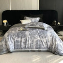 GobekUsa Jungle Print Flowers Bedding Set: Silky Soft Duvet Cover, Sheet Set, Pillowcase