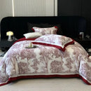 GobekUsa Jungle Print Flowers Bedding Set: Silky Soft Duvet Cover, Sheet Set, Pillowcase