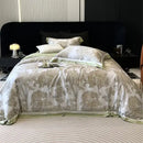 GobekUsa Jungle Print Flowers Bedding Set: Silky Soft Duvet Cover, Sheet Set, Pillowcase