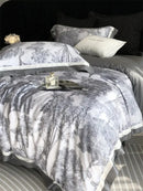 GobekUsa Jungle Print Flowers Bedding Set: Silky Soft Duvet Cover, Sheet Set, Pillowcase