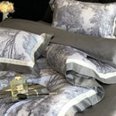GobekUsa Jungle Print Flowers Bedding Set: Silky Soft Duvet Cover, Sheet Set, Pillowcase