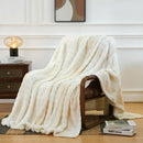 GobekUsa Fuzzy Faux Fur Blanket - Cozy & Soft Reversible Throw for Sofa and Bed