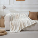 GobekUsa Fuzzy Faux Fur Blanket - Cozy & Soft Reversible Throw for Sofa and Bed