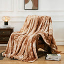 GobekUsa Fuzzy Faux Fur Blanket - Cozy & Soft Reversible Throw for Sofa and Bed