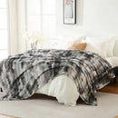 GobekUsa Fuzzy Faux Fur Blanket - Cozy & Soft Reversible Throw for Sofa and Bed