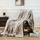 GobekUsa Fuzzy Faux Fur Blanket - Cozy & Soft Reversible Throw for Sofa and Bed