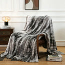 GobekUsa Fuzzy Faux Fur Blanket - Cozy & Soft Reversible Throw for Sofa and Bed