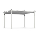 Outdoor Pergola with Retractable Canopy and Aluminum Frame-Turquoise by DirectDeals