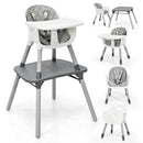 4-in-1 Baby Convertible Toddler Table Chair Set with PU Cushion by LJGDeals