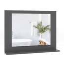 Rectangle Bathroom Mirror with Shelf 23.5 x 17.5 Inch and Wood Frame by LJGDeals