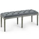 French Vintage Entryway Bench 47 Inch Upholstered Dining Bench by LJGDeals