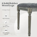 French Vintage Entryway Bench 47 Inch Upholstered Dining Bench by LJGDeals