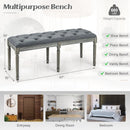 French Vintage Entryway Bench 47 Inch Upholstered Dining Bench by DirectDeals
