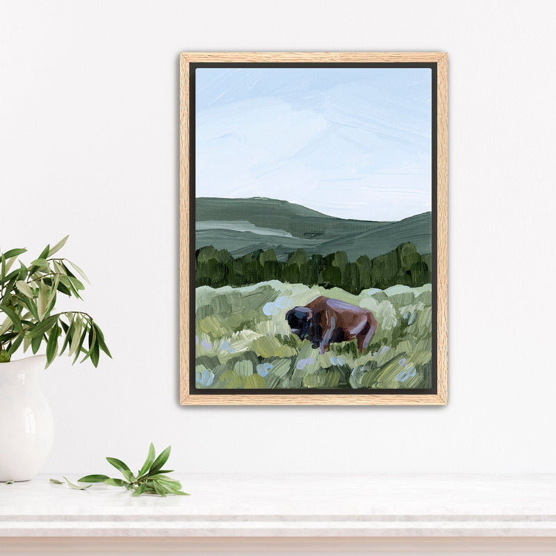 "Grazing in Yellowstone" Art Print