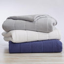 Textured Striped Quilt Set - Ellie Collection by Great Bay Home