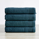 4 Pack Ribbed Hand Towels - Rori Collection by Great Bay Home