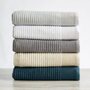 4 Pack Ribbed Hand Towels - Rori Collection by Great Bay Home